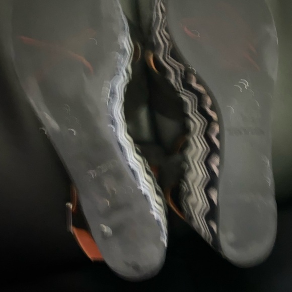 Castaner X Missoni Leather Jute Chevron Designer Platform Ankle Strap Sandals 39 - Picture 6 of 10